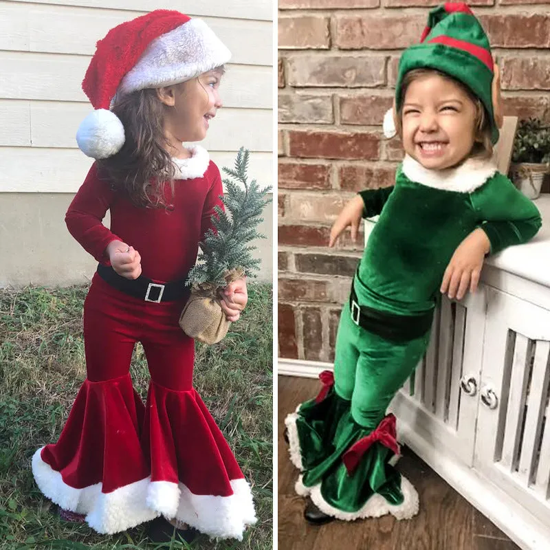 3 Piece Fall Winter Toddler Christmas Outfit Newborn Baby Girl Clothes Set