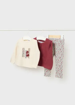 3 Piece Girls Jacket, Top, & Leggings