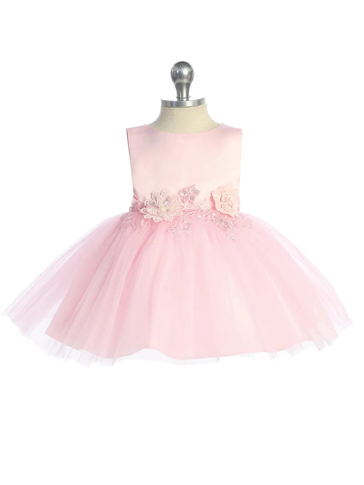 Baby Girls Tulle Charming Flower Girl Dress 0M-24M