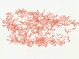 Baby Pink Transparent Pipe / Bugle Glass Seed Beads (Wholesale)