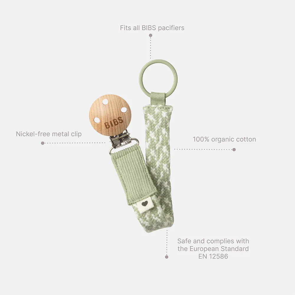 BIBS x LIBERTY Pacifier Clip Capel - Fossil Grey