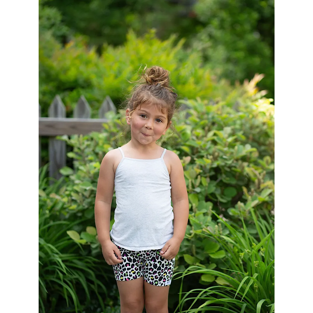 Biker Shorts in Neon Leopard