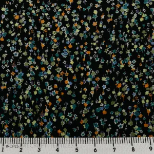 Black Tiny Meadow Cotton Print