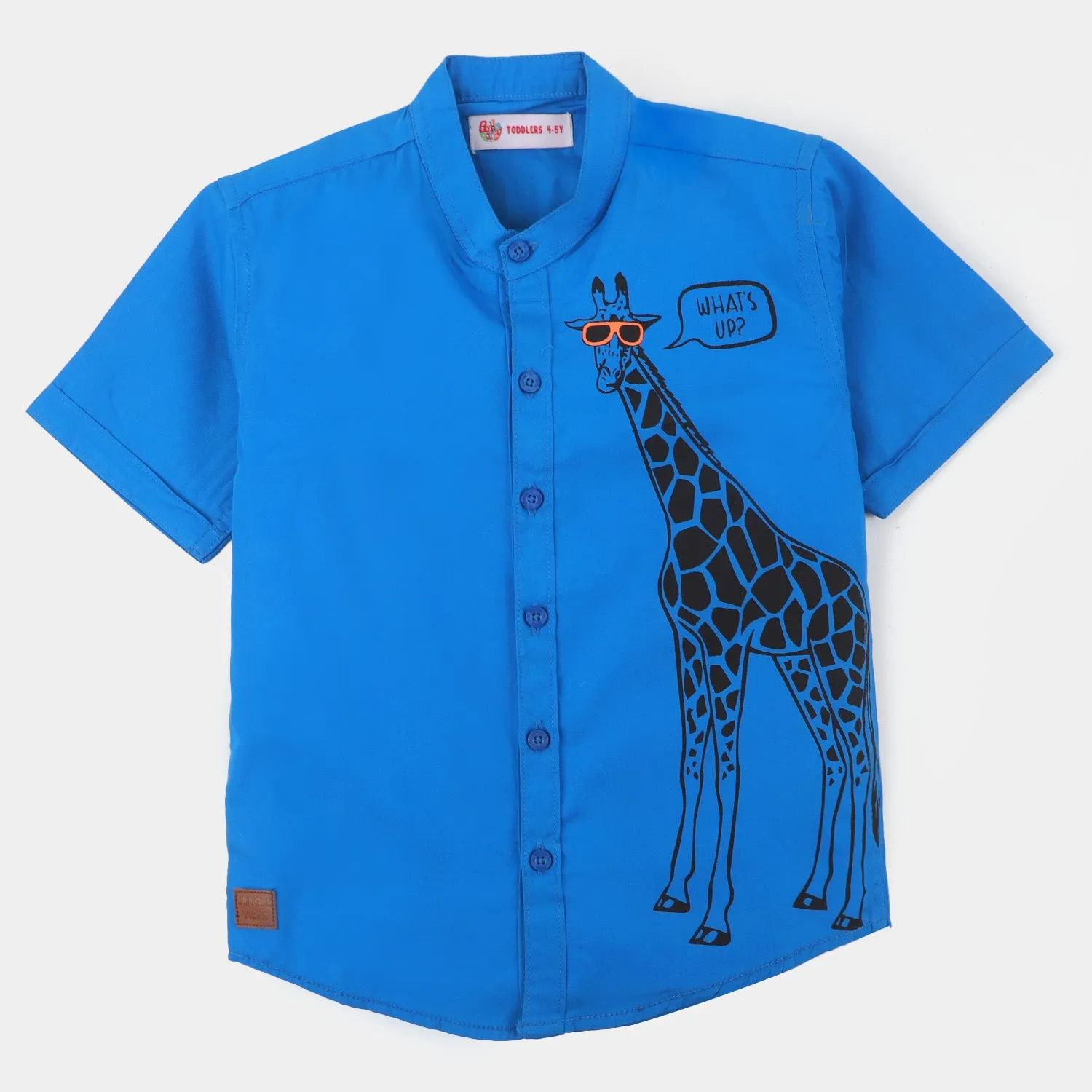 Boys Cotton Casual Shirt What's Up | Royal Blue
