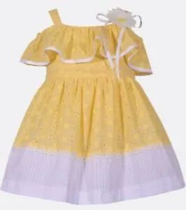 Bright Yellow & White Sundress  | Bonnie Jean