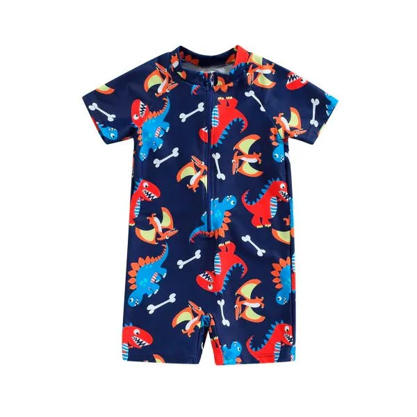 Dino Zipper Toddler Swimsuit