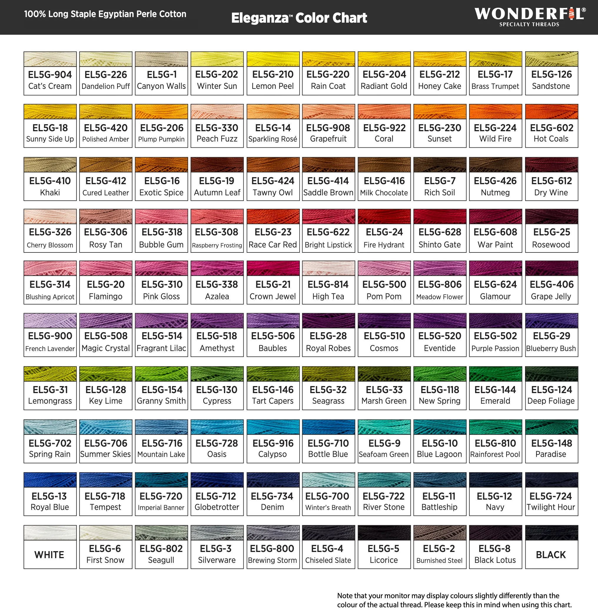 Eleganza #8 Perle Cotton by WonderFil | EL5G-19 Autumn Leaf | 5 grams