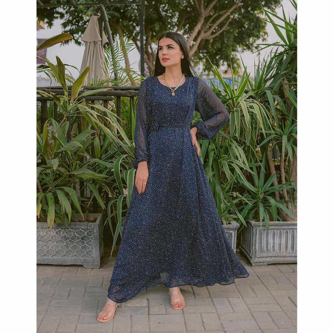 Empire maxi dress.