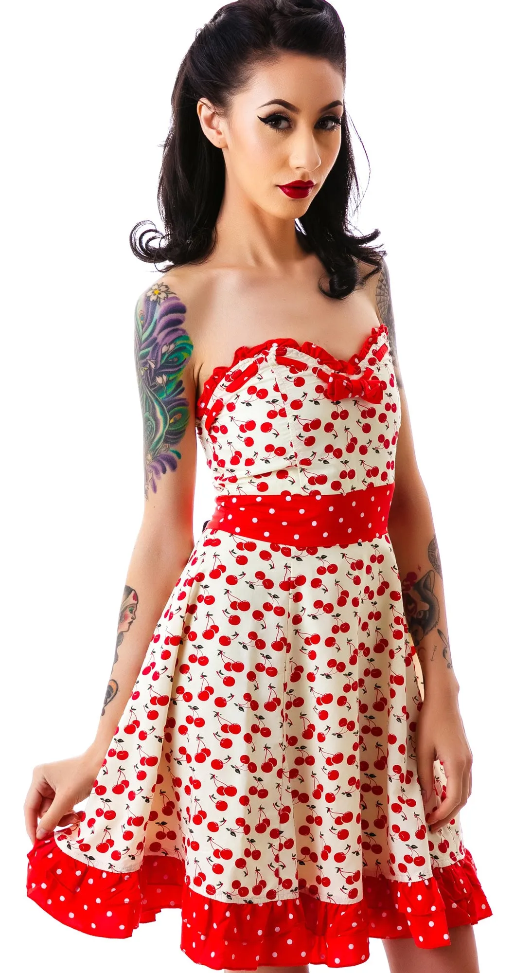Erin Cherry Print Dress