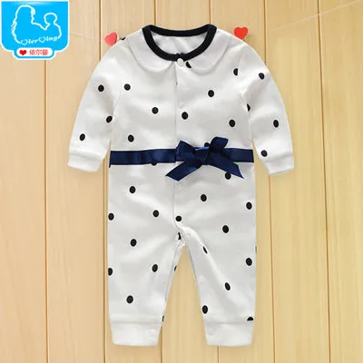 Fairy Baby Newborn Boy’s Gentleman Romper Outfit with Bow Tie