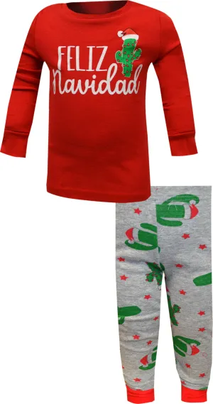 Feliz Navidad Cactus Christmas Holiday Toddler Pajama