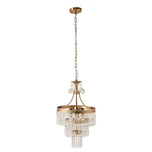 Fleur Gold Finish Chandelier 64x36cm