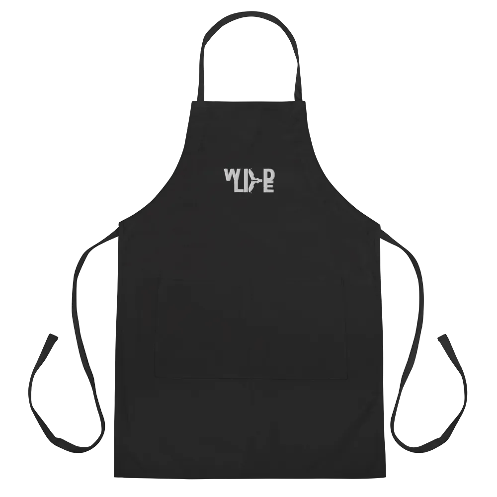 Florida Wildlife Logo in White Embroidered Apron by Crystalyn
