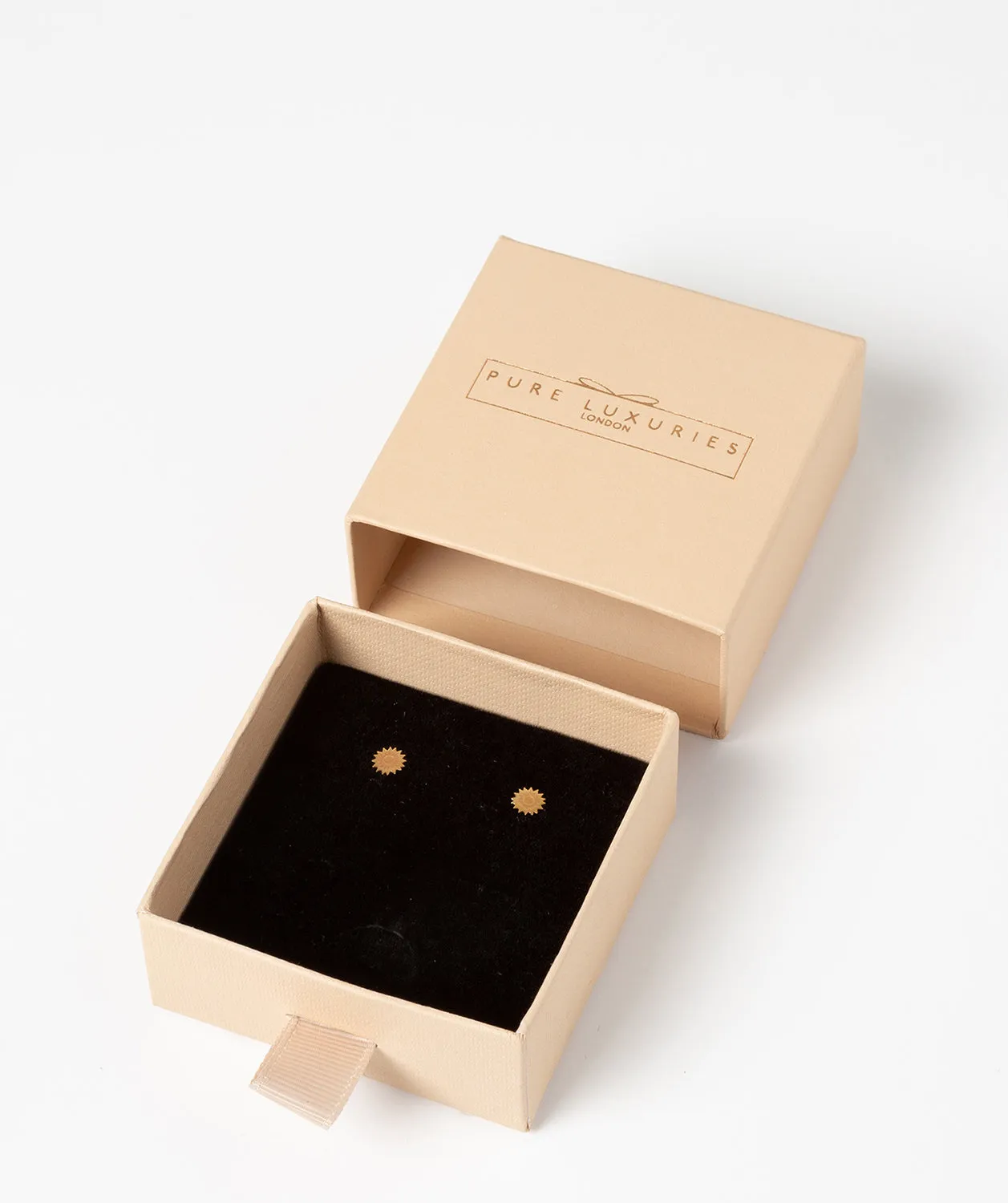 Gift Packaged 'Evelia' 9ct Yellow Gold Sun Burst Stud Earrings