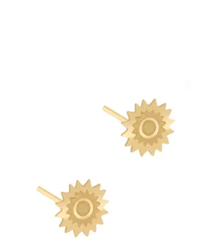 Gift Packaged 'Evelia' 9ct Yellow Gold Sun Burst Stud Earrings