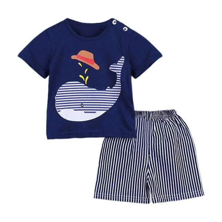Gypsy the Giraffe, Aye Aye Captain and Little Blue Whale Baby and Toddler Shorts Set of 3