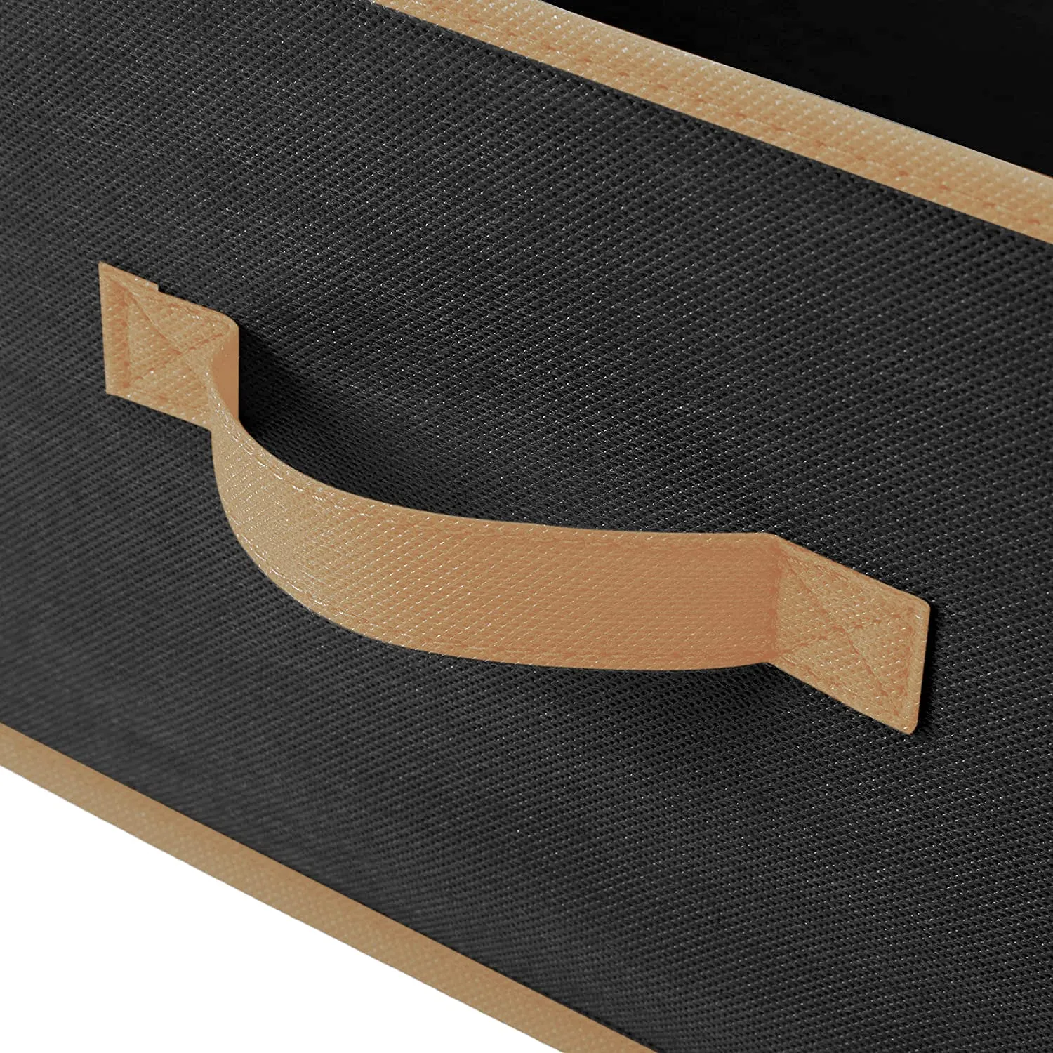 Heart Home Multipurposes Rectangular Flodable Storage Box, Drawer Storage and Cloth Organizer, Pack of 4 (Black & Brown)-HS40HEARTH23934