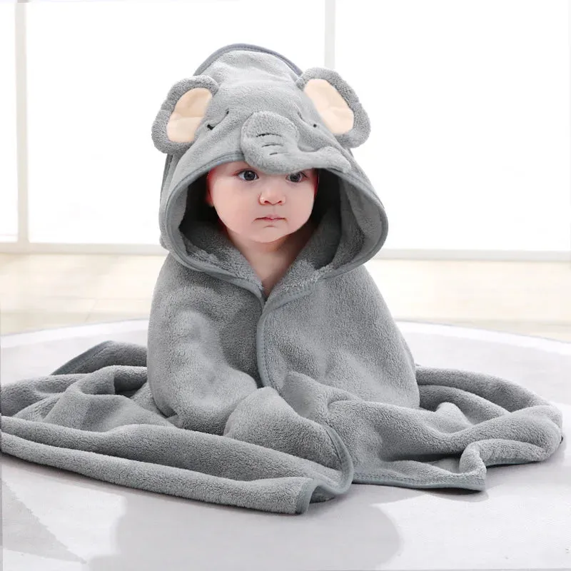 Hooded Animal Baby Bath Towel