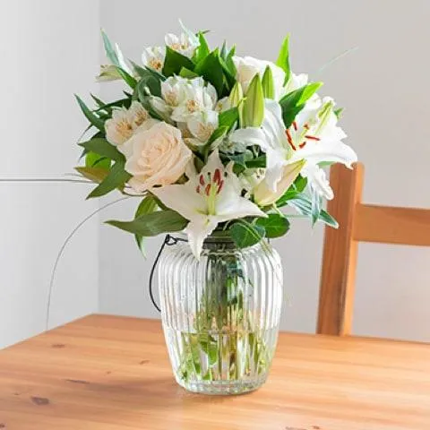 Innocent Love with Lilies and Roses