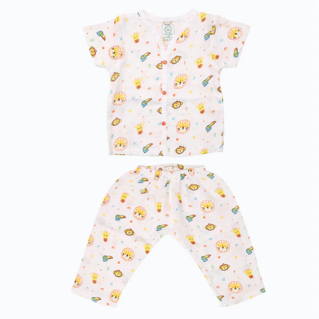 Jungle- Muslin Sleep Suit for babies and kids (Unisex)