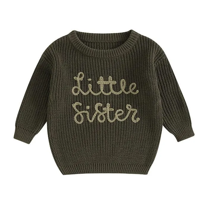 Little Sister Knitted Baby Sweater