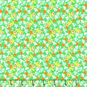 Lucky Rabbit - Calico Green Yardage