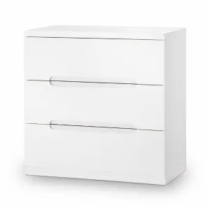 Manhattan Chest of Drawers with 3 Drawers 80cm White