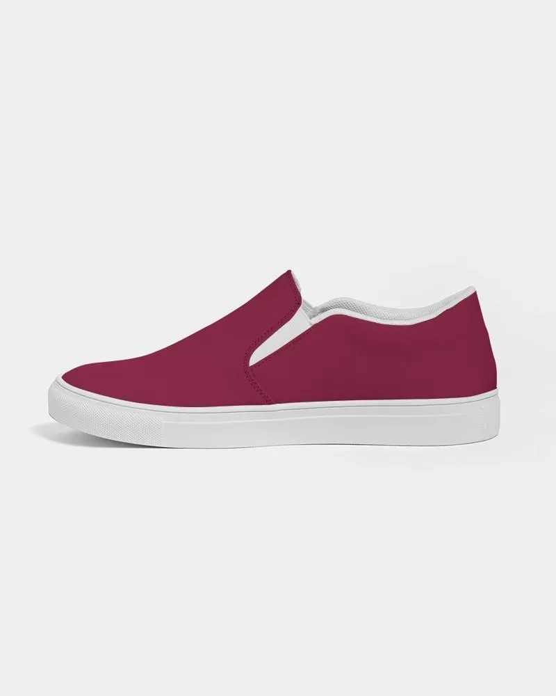Medium Dark Pink Slip-On Canvas Sneakers | Men's | Medium Dark Pure Pink | C0M100Y50K60