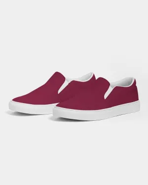 Medium Dark Pink Slip-On Canvas Sneakers | Men's | Medium Dark Pure Pink | C0M100Y50K60
