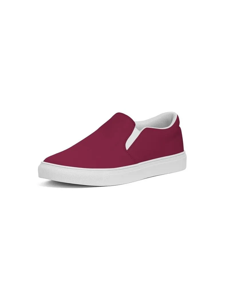 Medium Dark Pink Slip-On Canvas Sneakers | Men's | Medium Dark Pure Pink | C0M100Y50K60