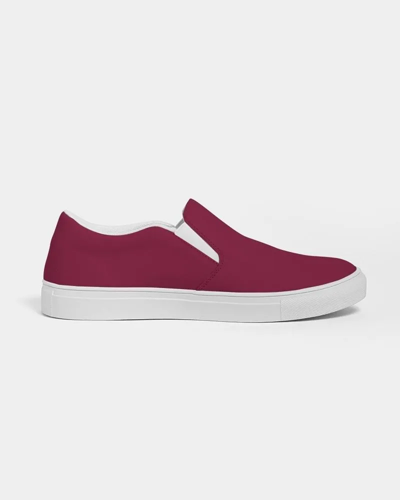 Medium Dark Pink Slip-On Canvas Sneakers | Men's | Medium Dark Pure Pink | C0M100Y50K60