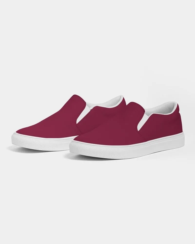 Medium Dark Pink Slip-On Canvas Sneakers | Men's | Medium Dark Pure Pink | C0M100Y50K60