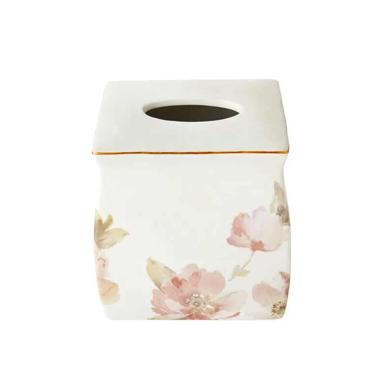 Misty Floral Tissue Box Cover