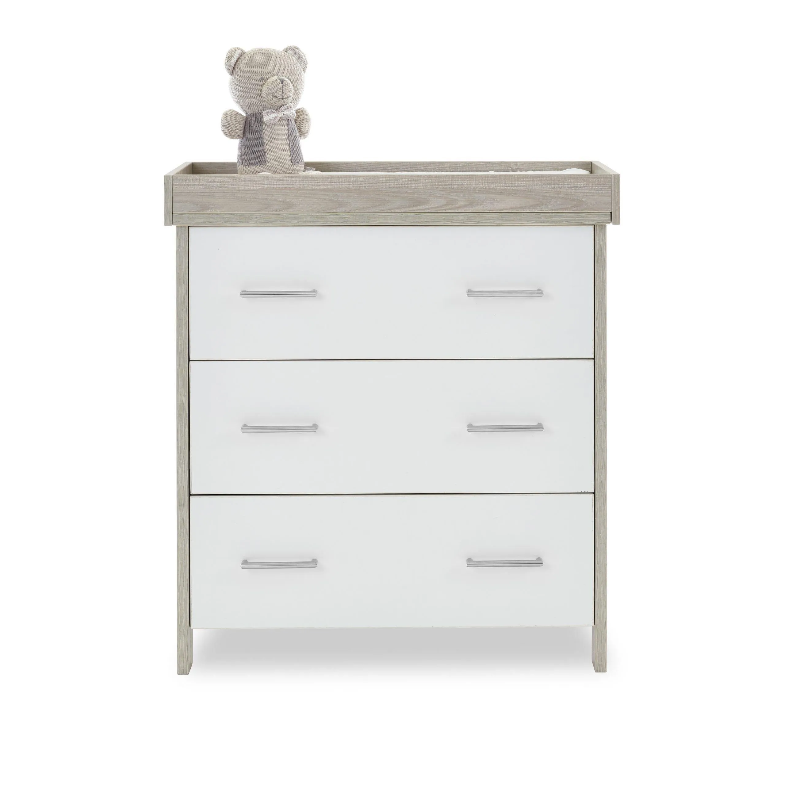 Nika 2 Piece Nursery Furniture Set - Grey Wash & White