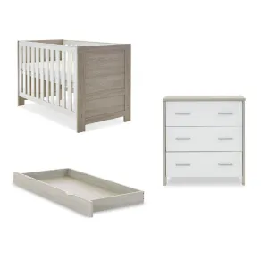 Nika 2 Piece Nursery Furniture Set - Grey Wash & White