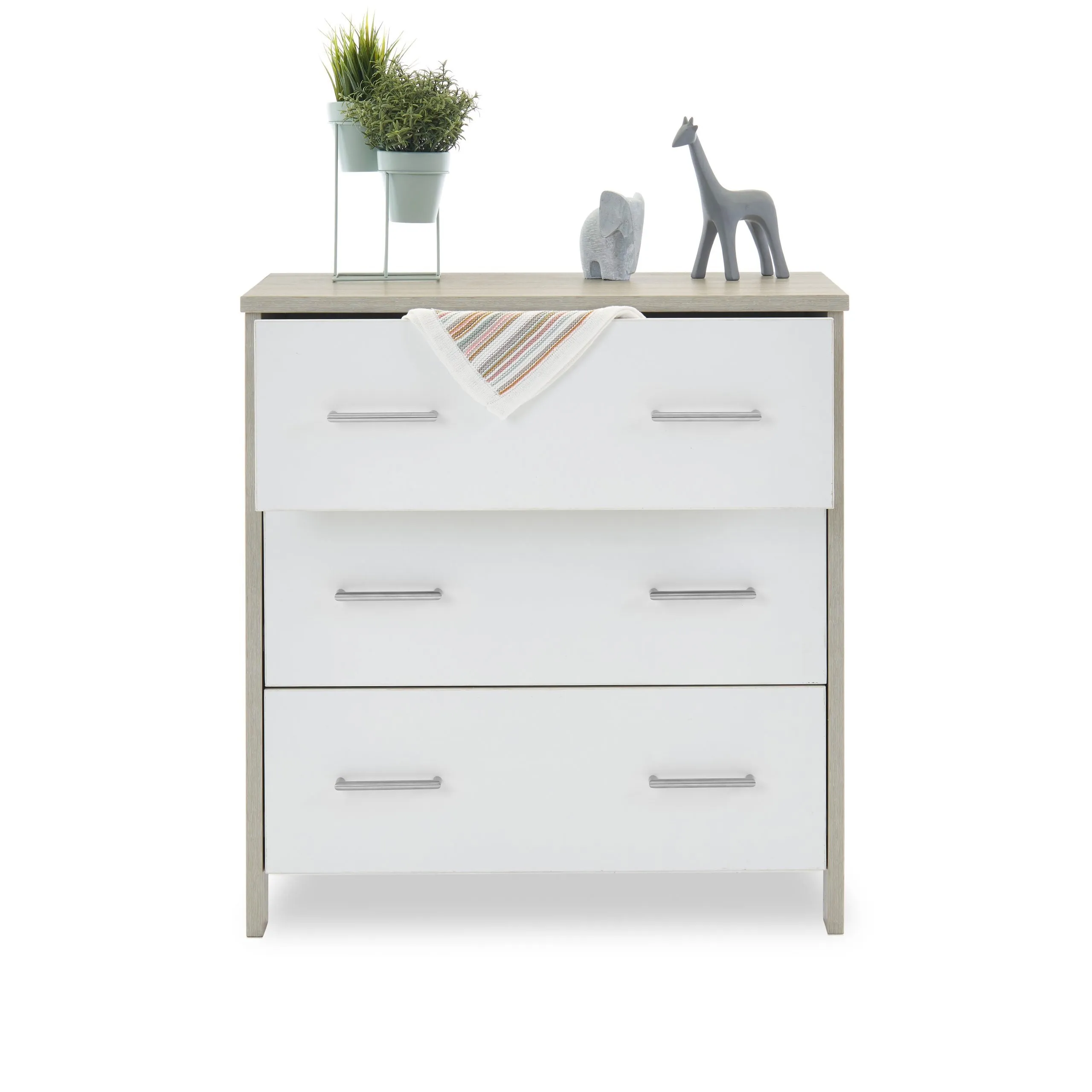 Nika Mini 2 Piece Nursery Room Set - Grey Wash & White