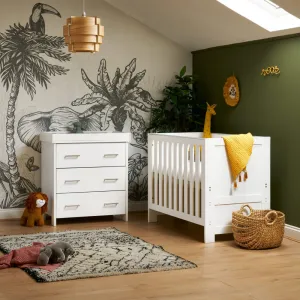 Nika Mini 2 Piece Nursery Room Set - White Wash