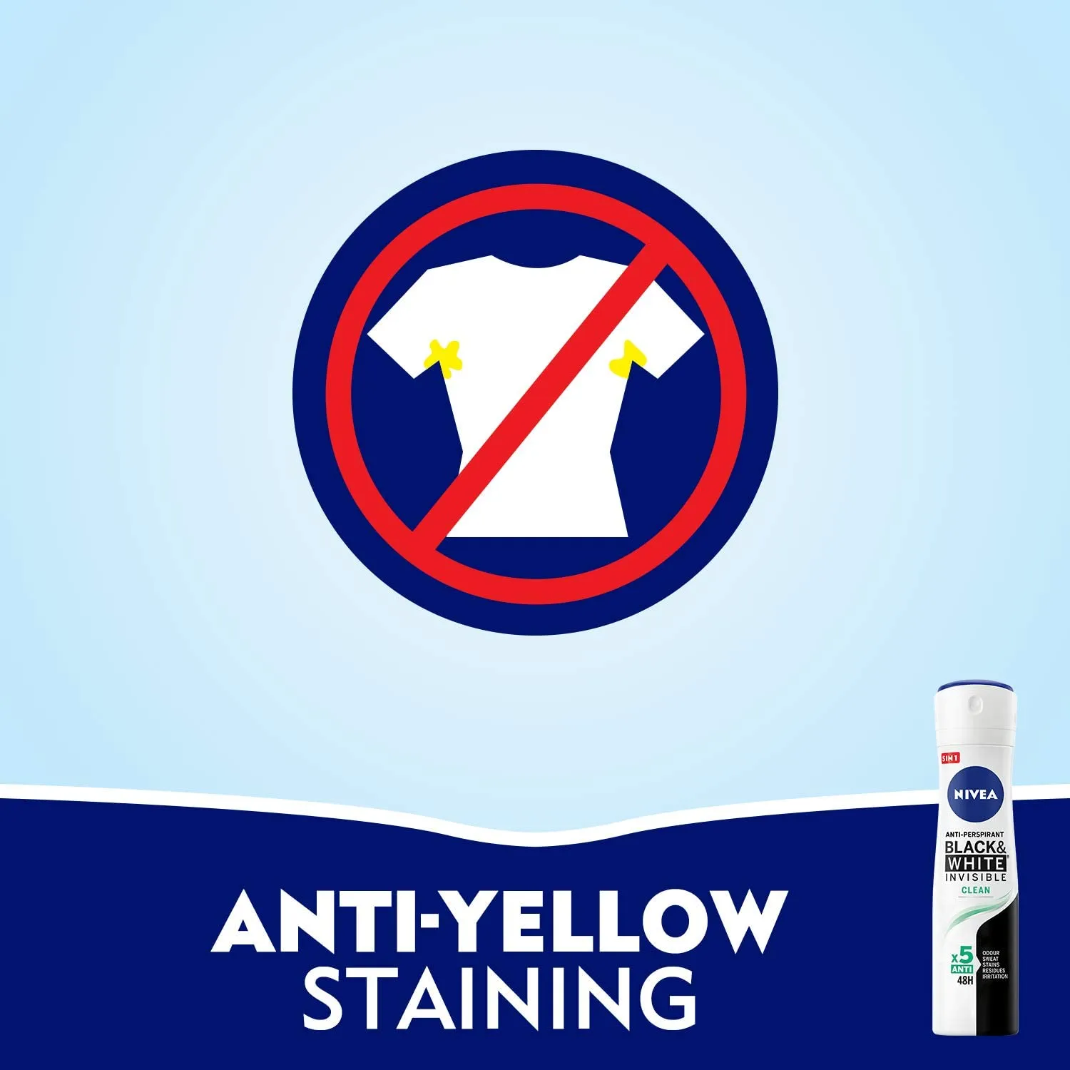 Nivea Black and White Invisible Clean Antiperspirant For Women Spray