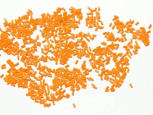 Orange Opaque Pipe / Bugle Glass Seed Beads (Wholesale)