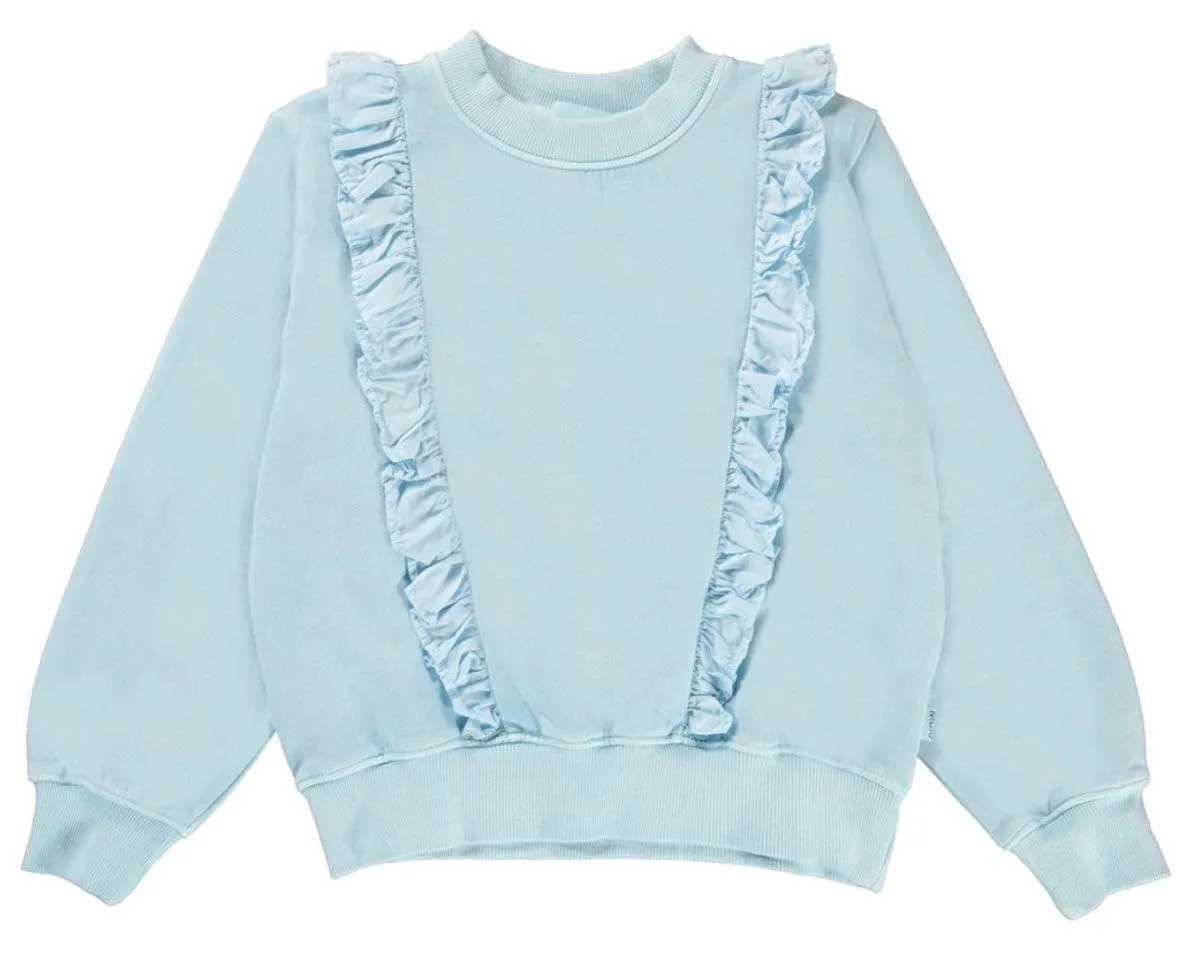 Organic Cotton Sweatshirt | Marcia in Sky Blue | Molo