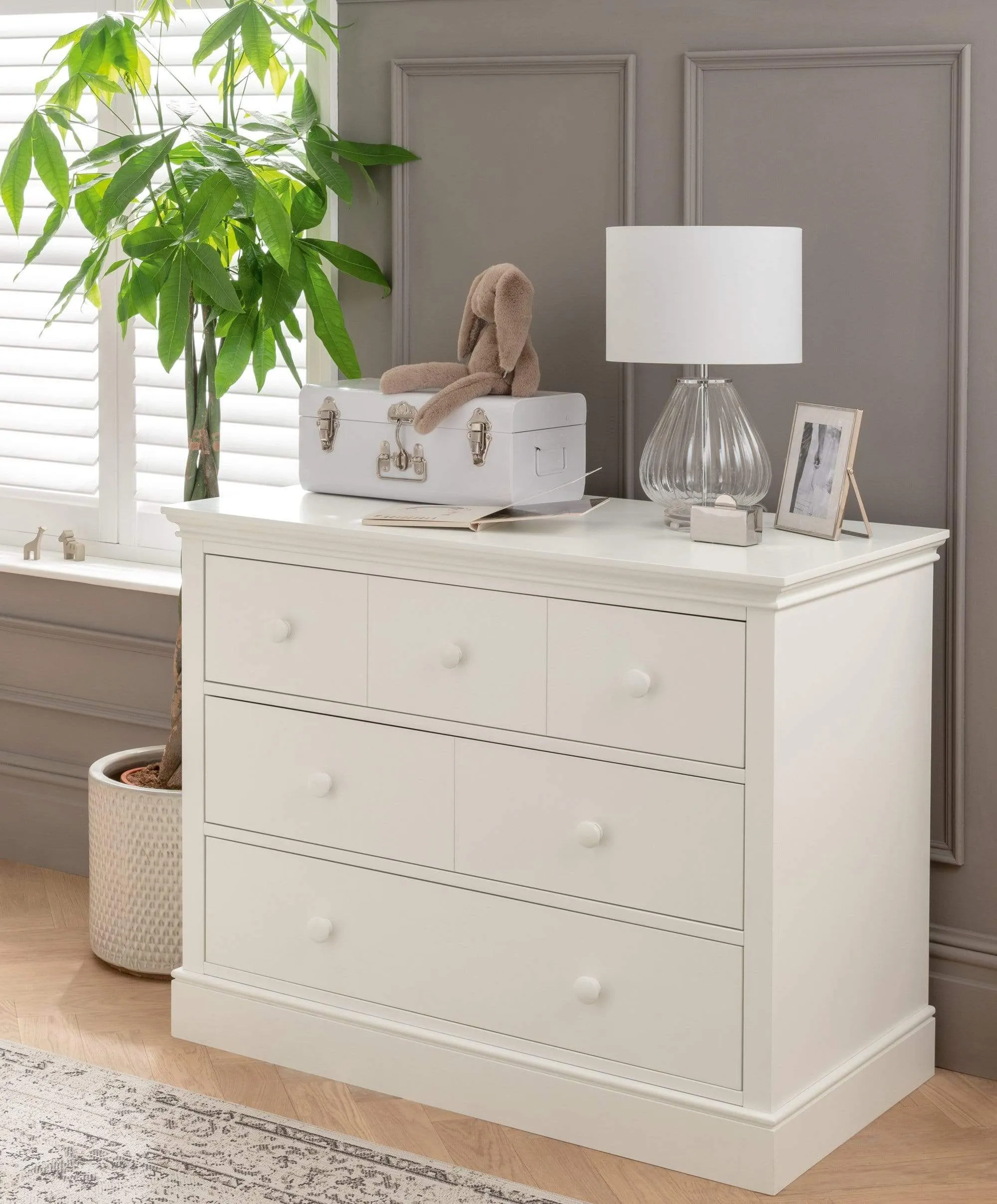 Oxford 3 Drawer Dresser & Baby Changing Unit - White