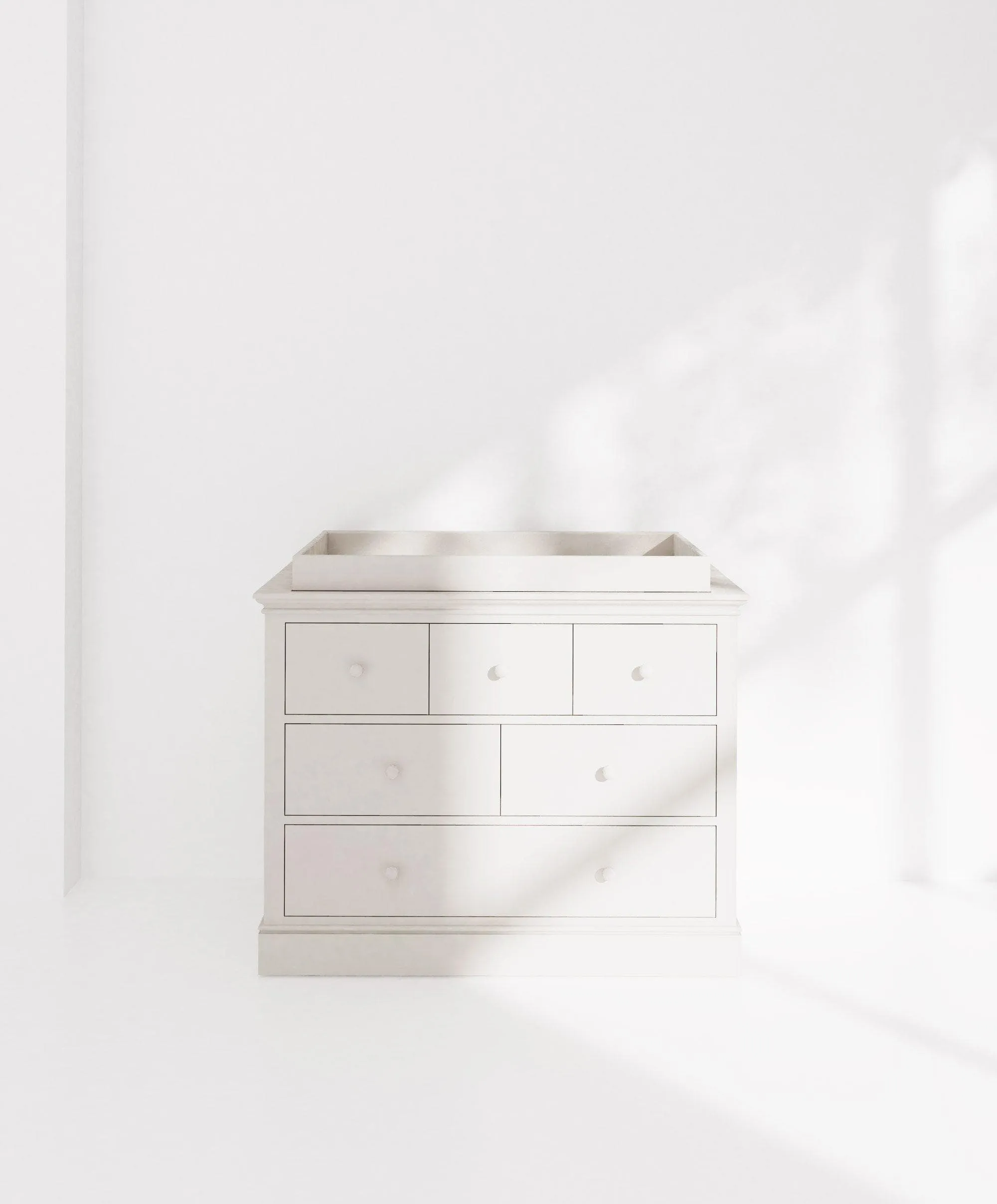 Oxford 3 Drawer Dresser & Baby Changing Unit - White