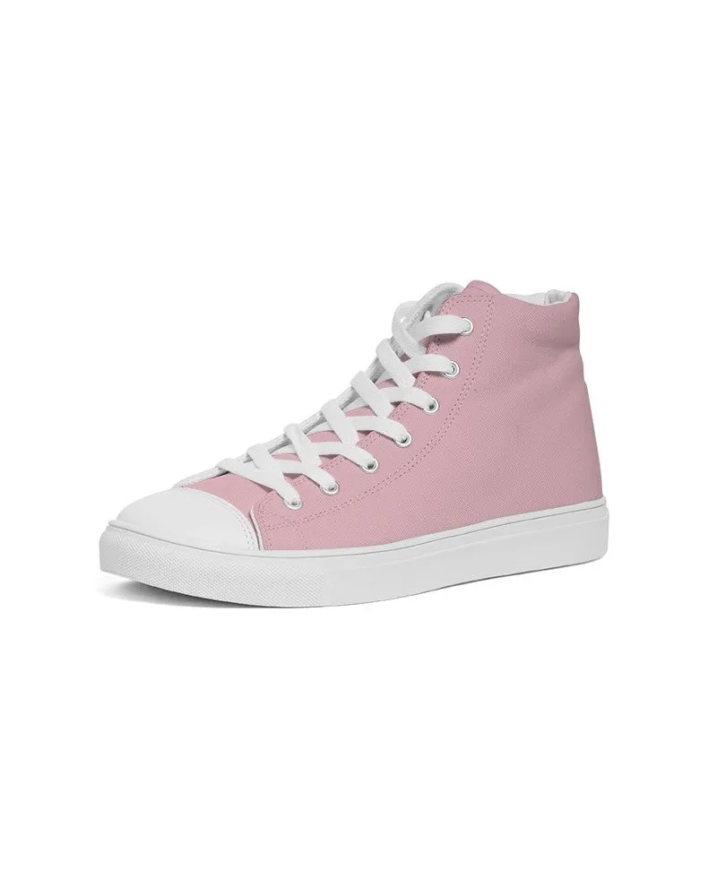 Pale Pastel Cool Pink Men's High-top Canvas Sneakers | Men's | Bright Pale Pastel Cool Pink | C0M30Y8K0