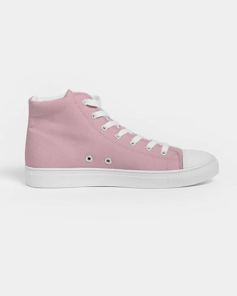 Pale Pastel Cool Pink Women's High-top Canvas Sneakers | Women's | Bright Pale Pastel Cool Pink | C0M30Y8K0