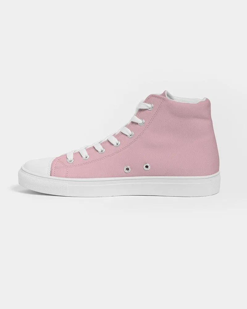 Pale Pastel Cool Pink Women's High-top Canvas Sneakers | Women's | Bright Pale Pastel Cool Pink | C0M30Y8K0