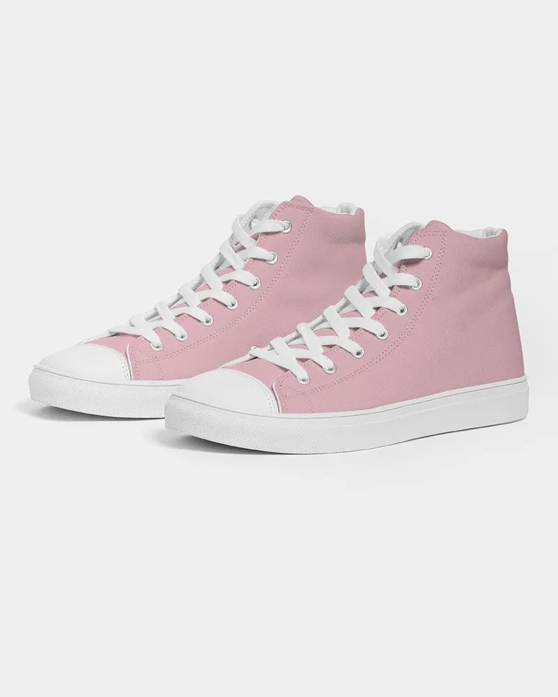 Pale Pastel Cool Pink Women's High-top Canvas Sneakers | Women's | Bright Pale Pastel Cool Pink | C0M30Y8K0