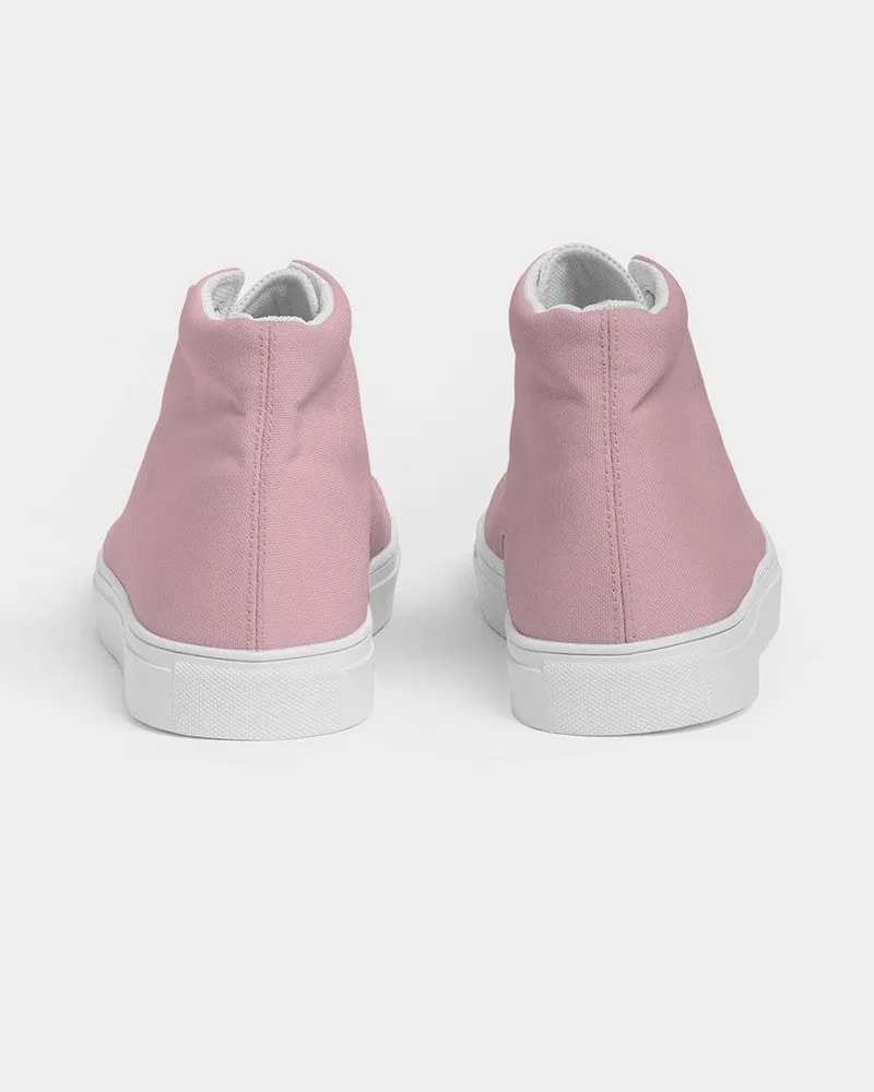 Pale Pastel Cool Pink Women's High-top Canvas Sneakers | Women's | Bright Pale Pastel Cool Pink | C0M30Y8K0