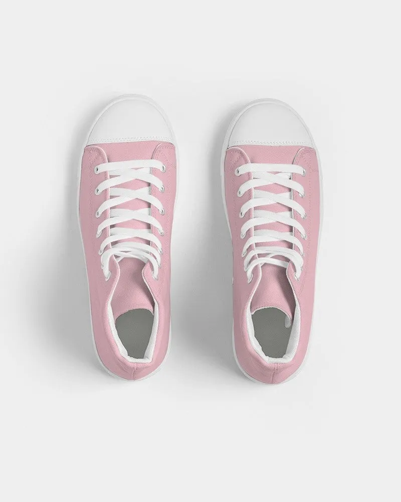 Pale Pastel Cool Pink Women's High-top Canvas Sneakers | Women's | Bright Pale Pastel Cool Pink | C0M30Y8K0