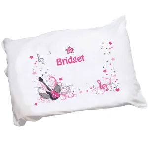 Personalized Girl's Pink Rock Star Pillowcase