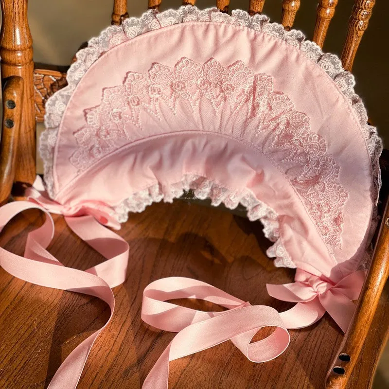 Pink Lace Bonnet
